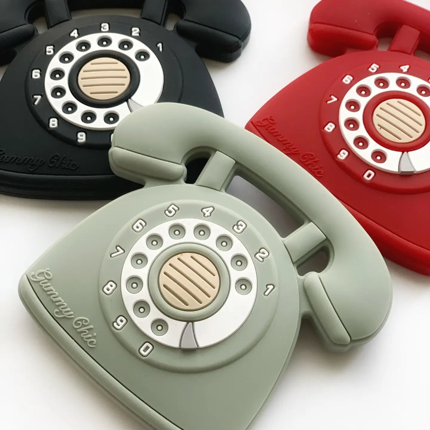 Rotary Dial Phone Teether - Desert Sage