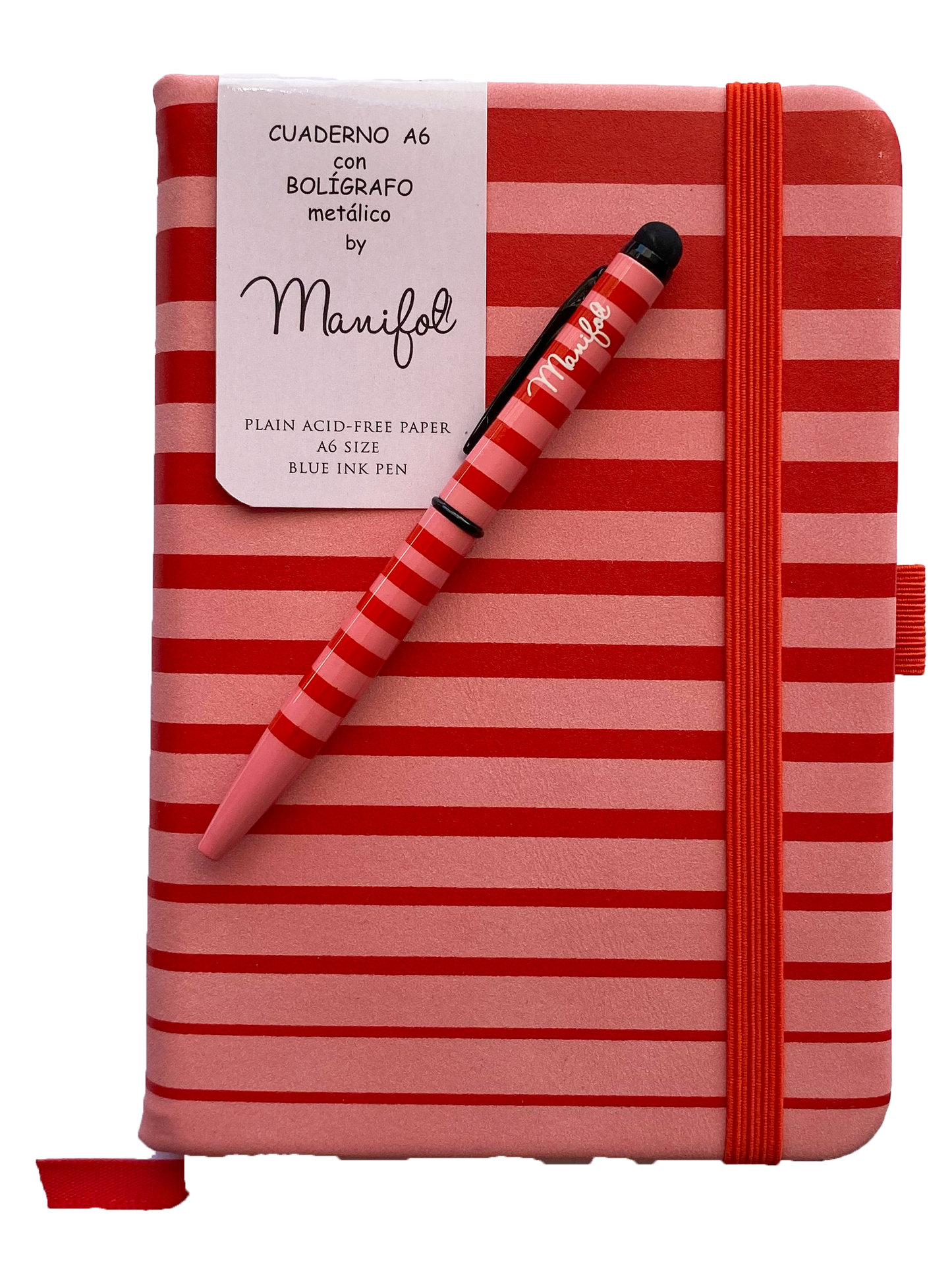 Striped Notebook with Matching Pen