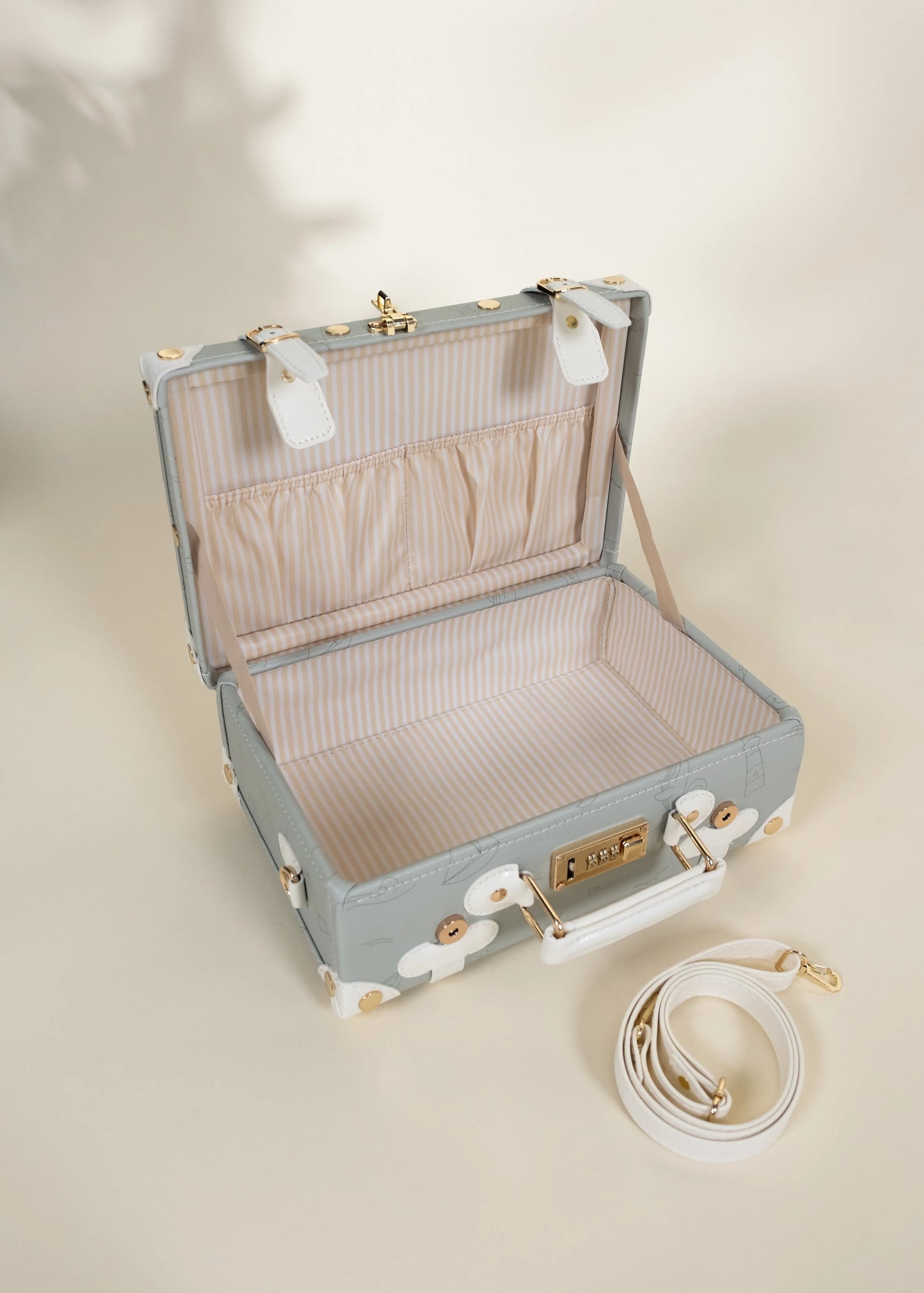 Vegan Leather Play Suitcase - Ocean