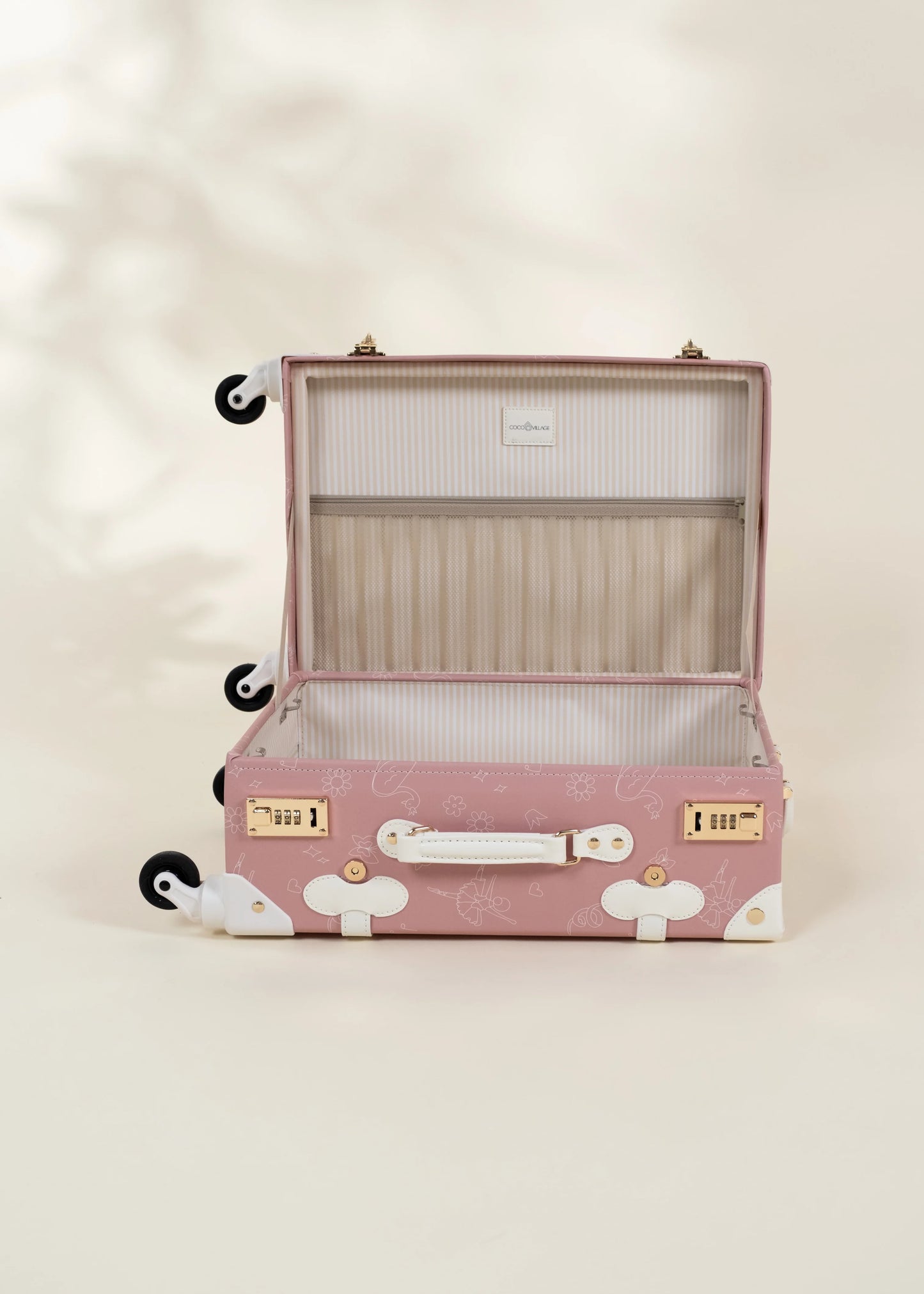 Vegan Leather Carry-On Suitcase - Ballerina
