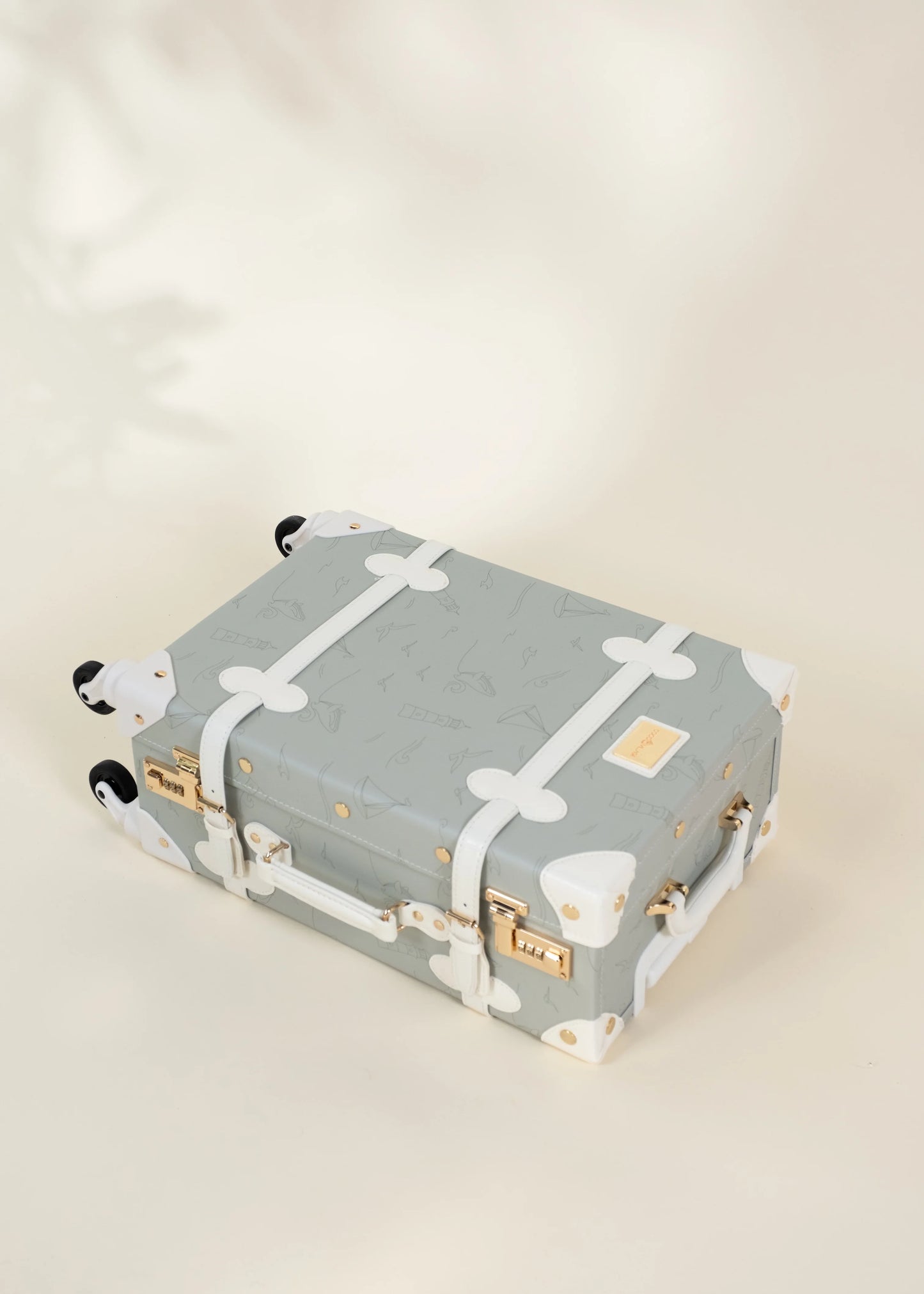 Vegan Leather Carry-On Suitcase - Ocean