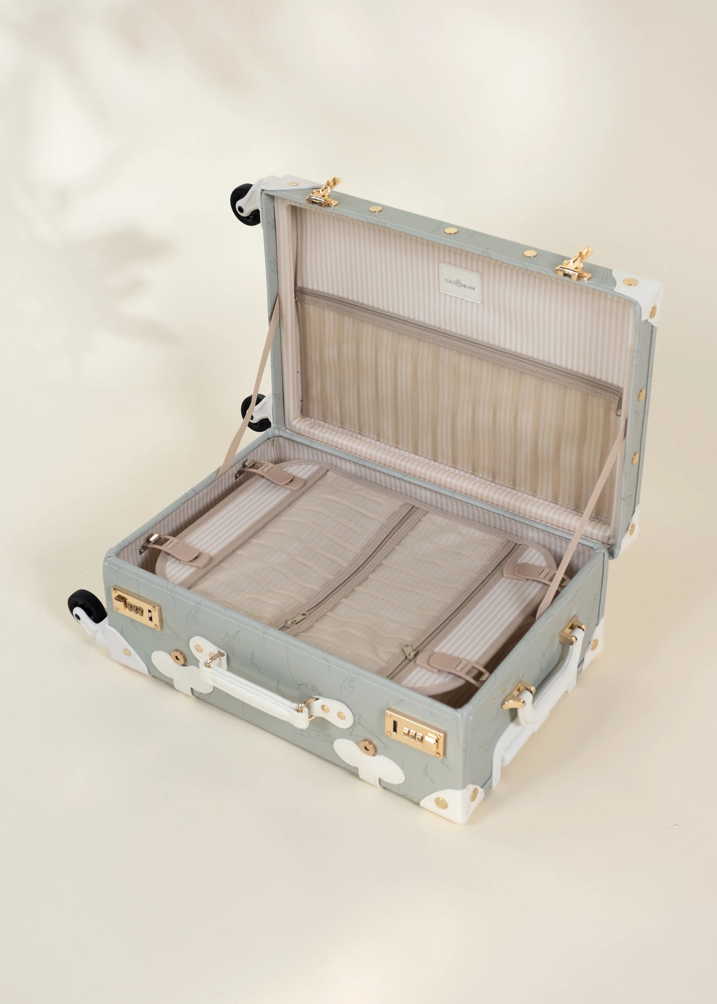Vegan Leather Carry-On Suitcase - Ocean