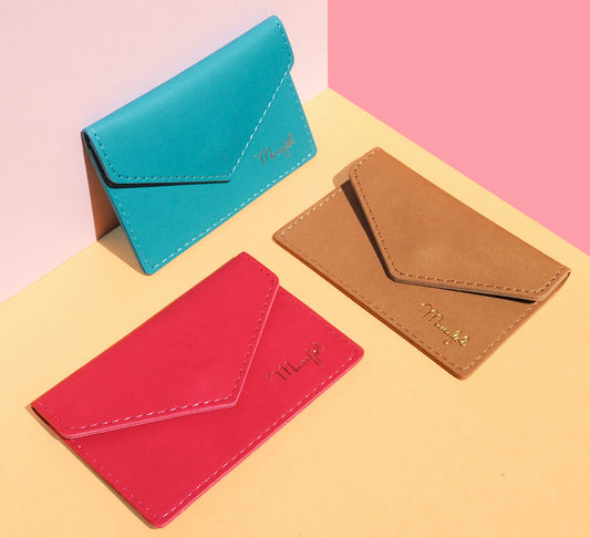 Vertical Leatherette Notebook With Pen and Card Holder