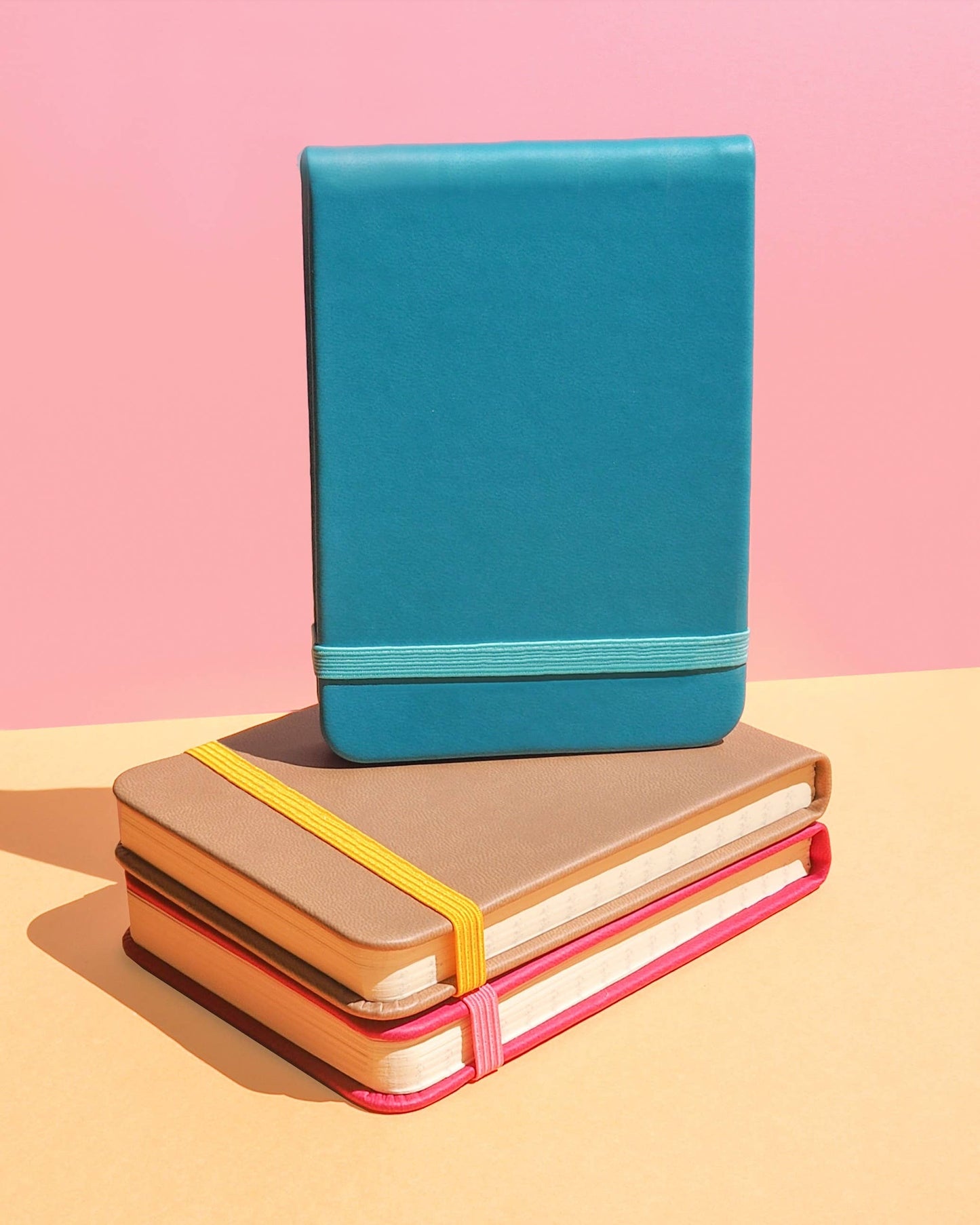 Vertical Leatherette Notebook With Pen and Card Holder
