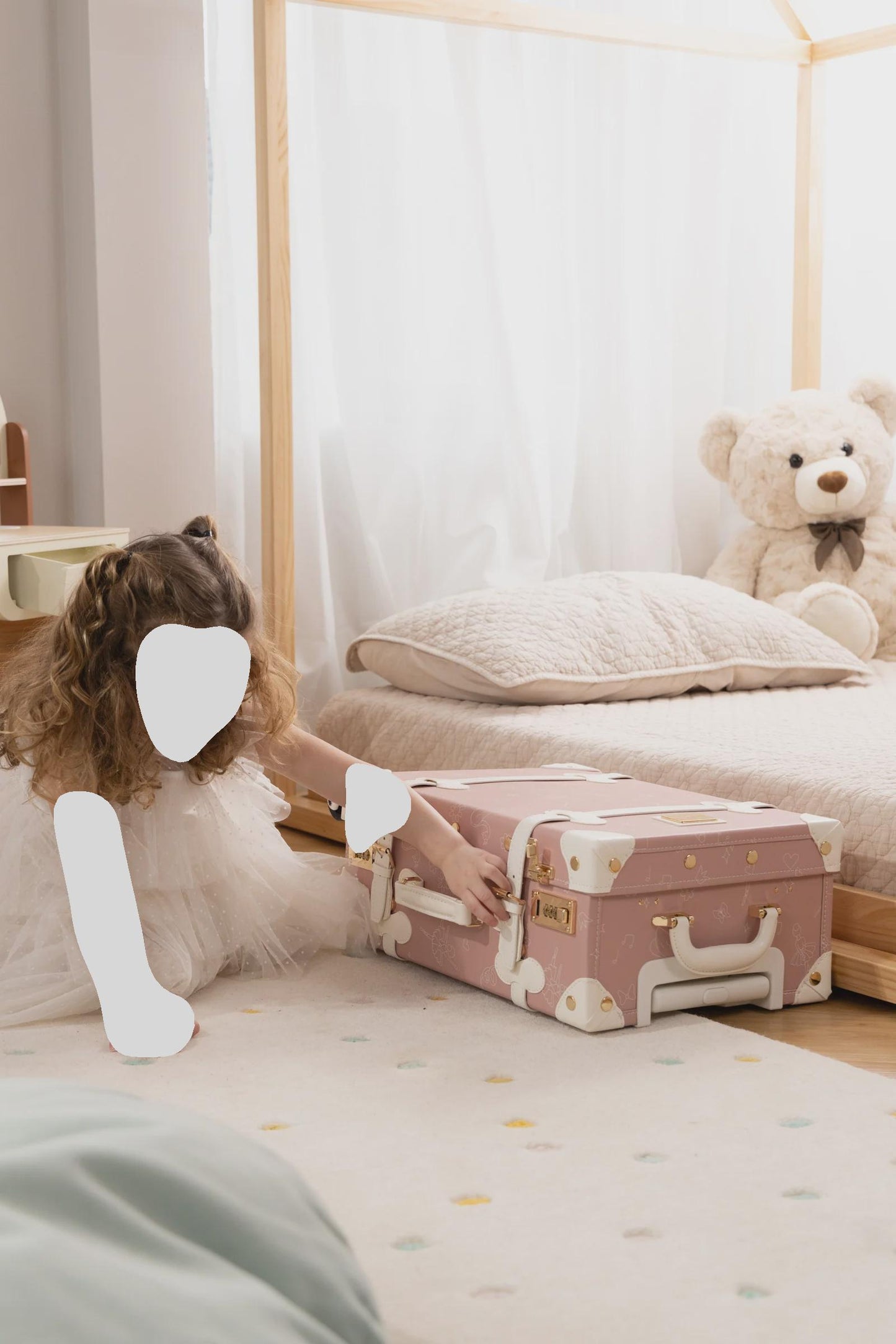 Vegan Leather Carry-On Suitcase - Ballerina