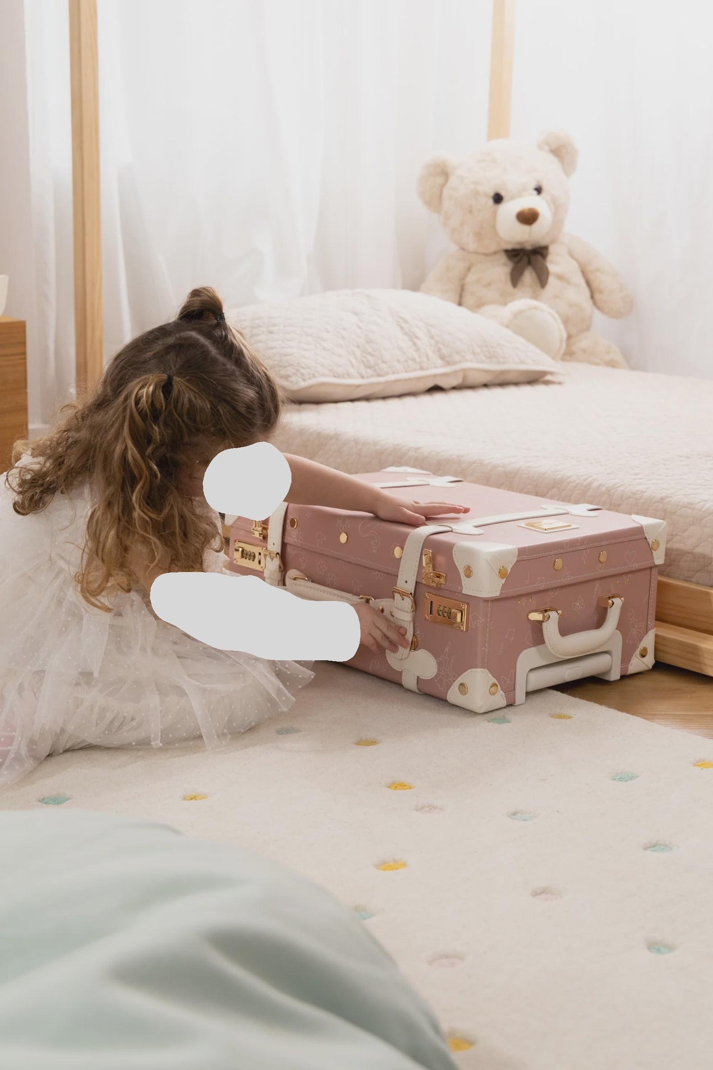Vegan Leather Carry-On Suitcase - Ballerina