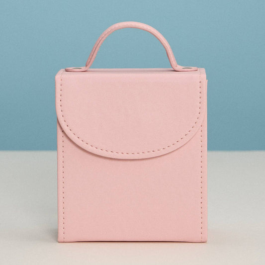 Pink Travel Jewelry Organizer Case