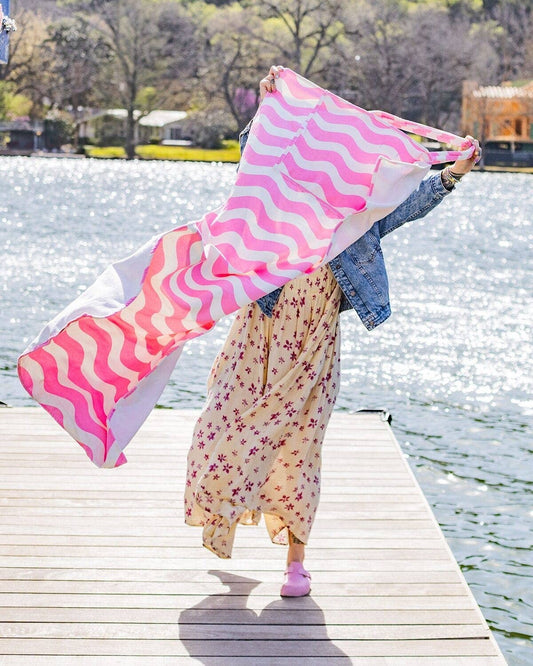 Wavy 2-in-1 Towel Tote Bag