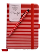 Striped Notebook with Matching Pen