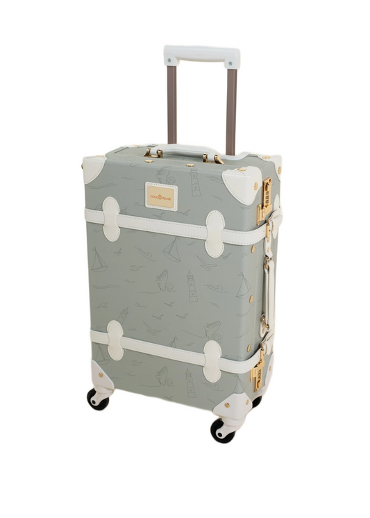 Vegan Leather Carry-On Suitcase - Ocean
