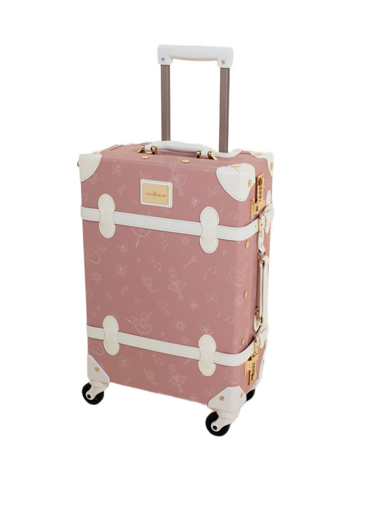 Vegan Leather Carry-On Suitcase - Ballerina