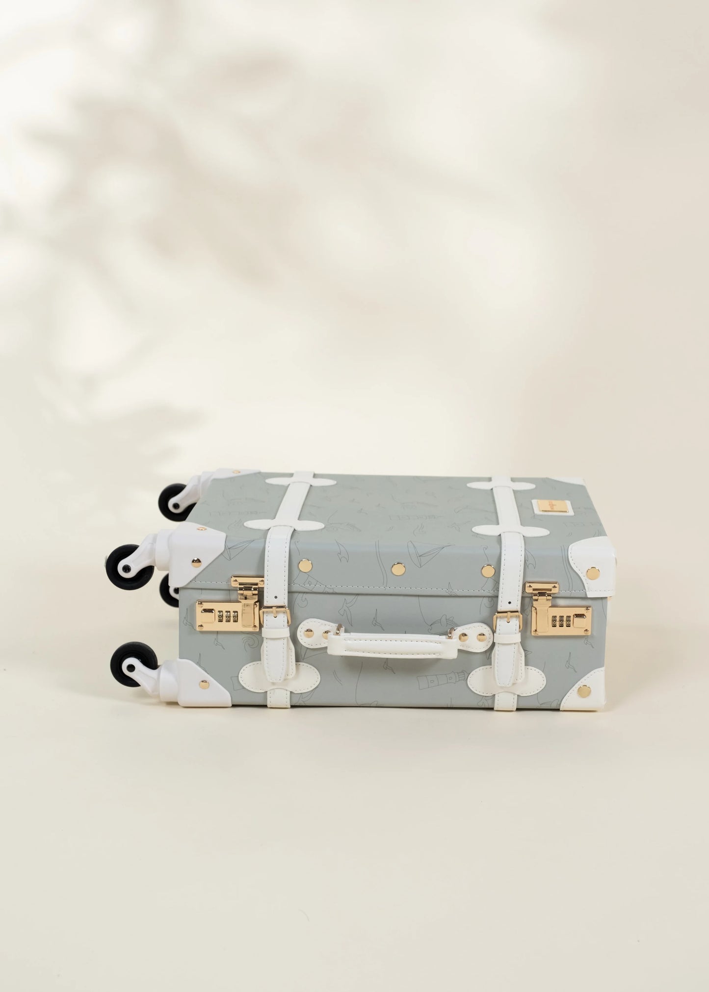Vegan Leather Carry-On Suitcase - Ocean
