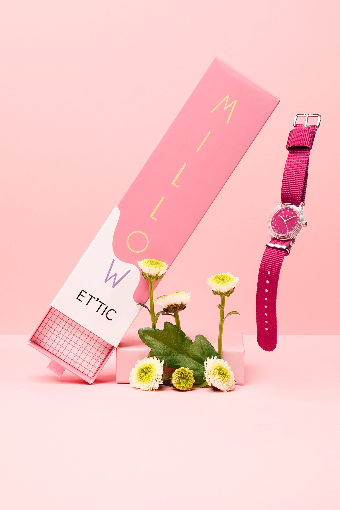 Millow Et'Tic Watch - Raspberry