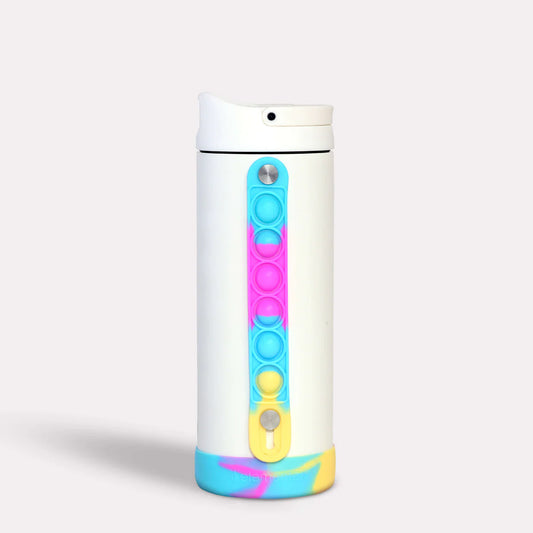 Iconic 14oz Pop Fidget Bottle - White Tie Dye