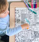 Washable Coloring Placemat: Around the World