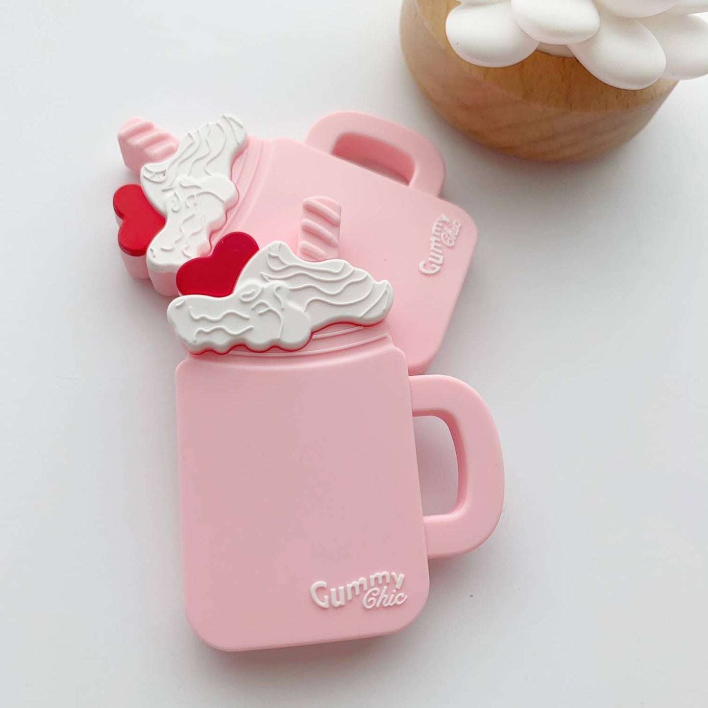 Milkshake Baby Teether - Pink