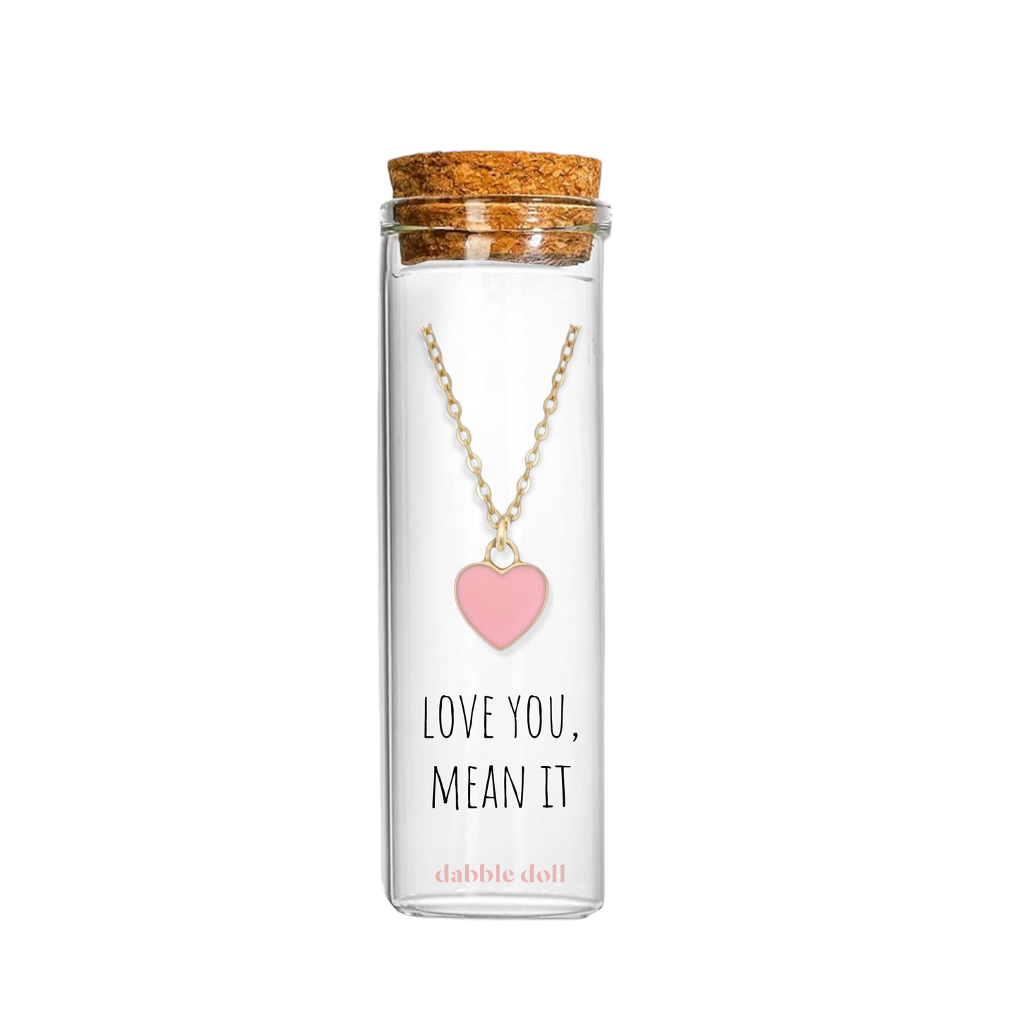 Heart Necklace in a Glass bottle